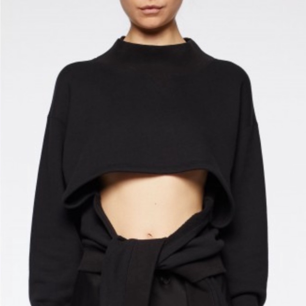 Alexander Wang.t French terry wrap front sweater